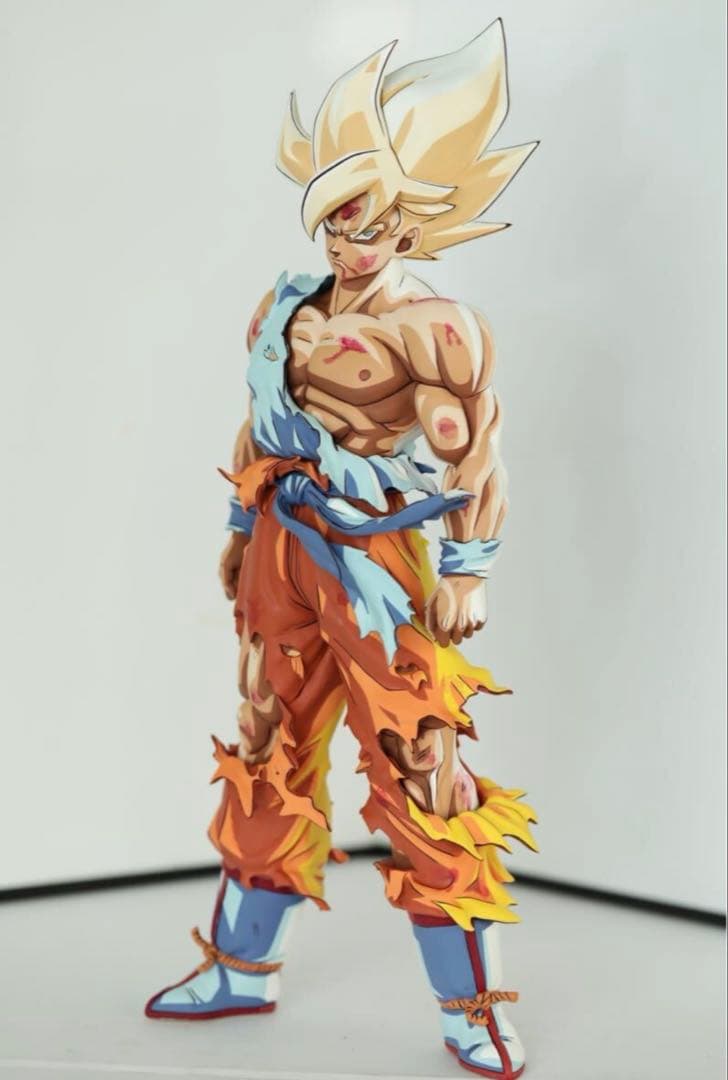 ドラゴンボールSMSP サイズ 伝説の超サイヤ人 孫悟空 リペイント 二次元彩色