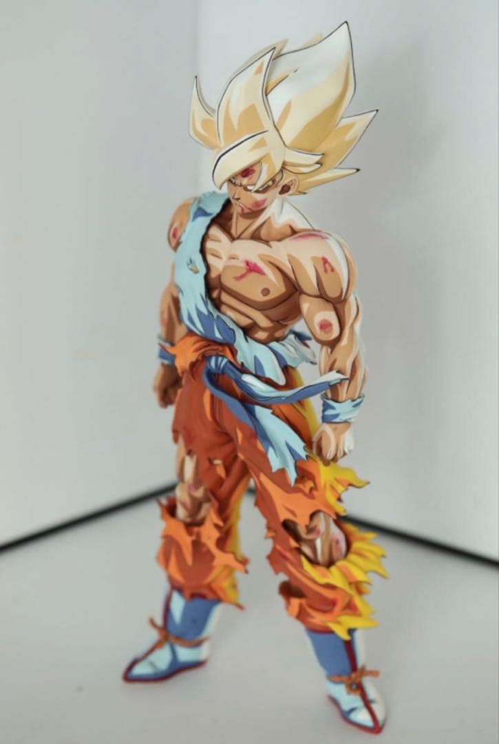 ドラゴンボールSMSP サイズ 伝説の超サイヤ人 孫悟空 リペイント 二次元彩色