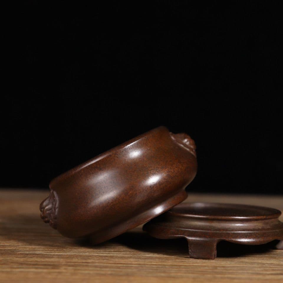 香炉 銅製 獅耳圧経銅炉 仏堂香炉 香道具 工芸品 置物