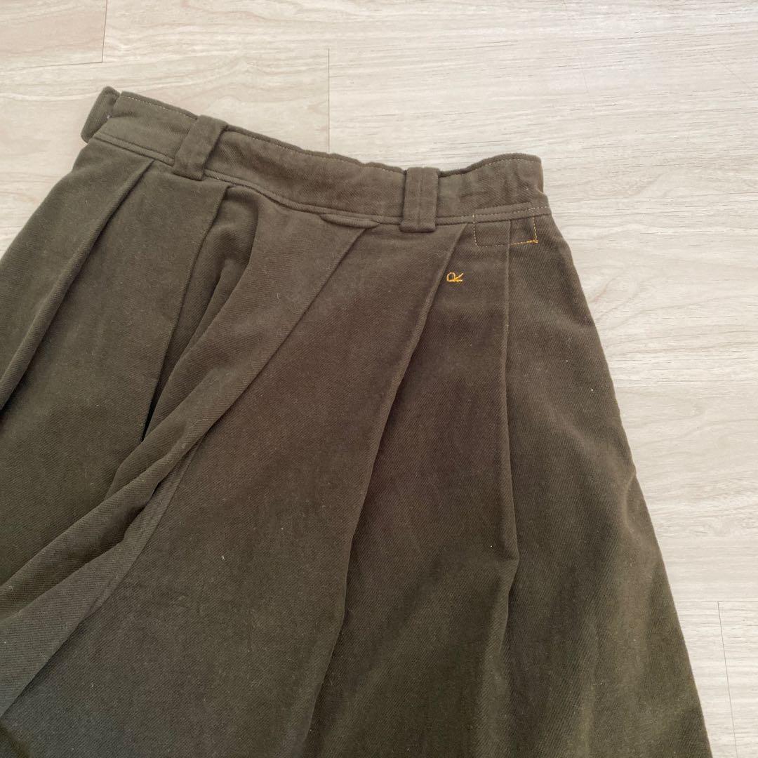 45R モールサージ　キュロット モスグリーン