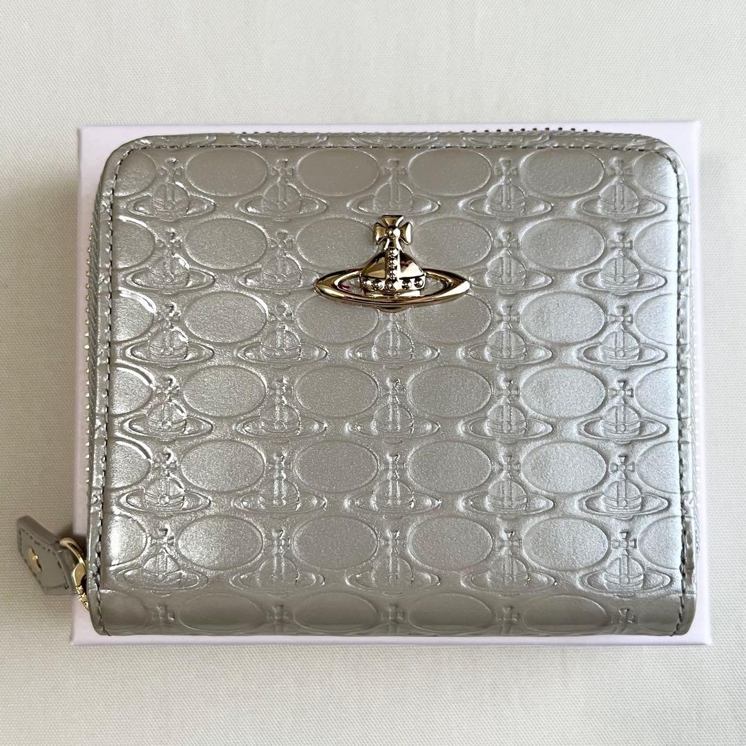 Vivienne Westwood OVAL ORB 二つ折り財布 グレー