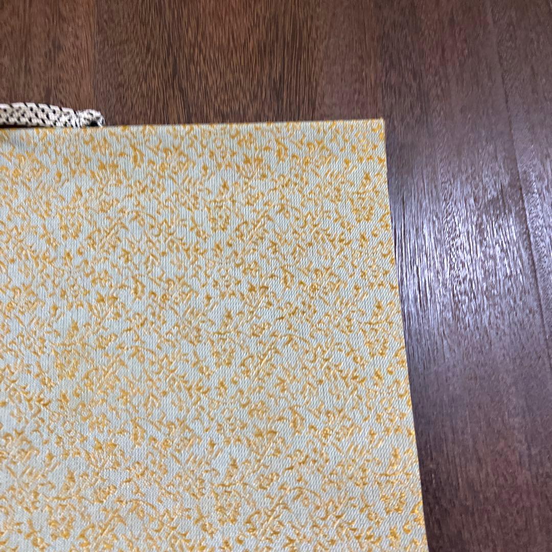 【希少・美術織物】掛け軸 織物風景画「春秋山水」金糸使用 縁起物 茶掛け