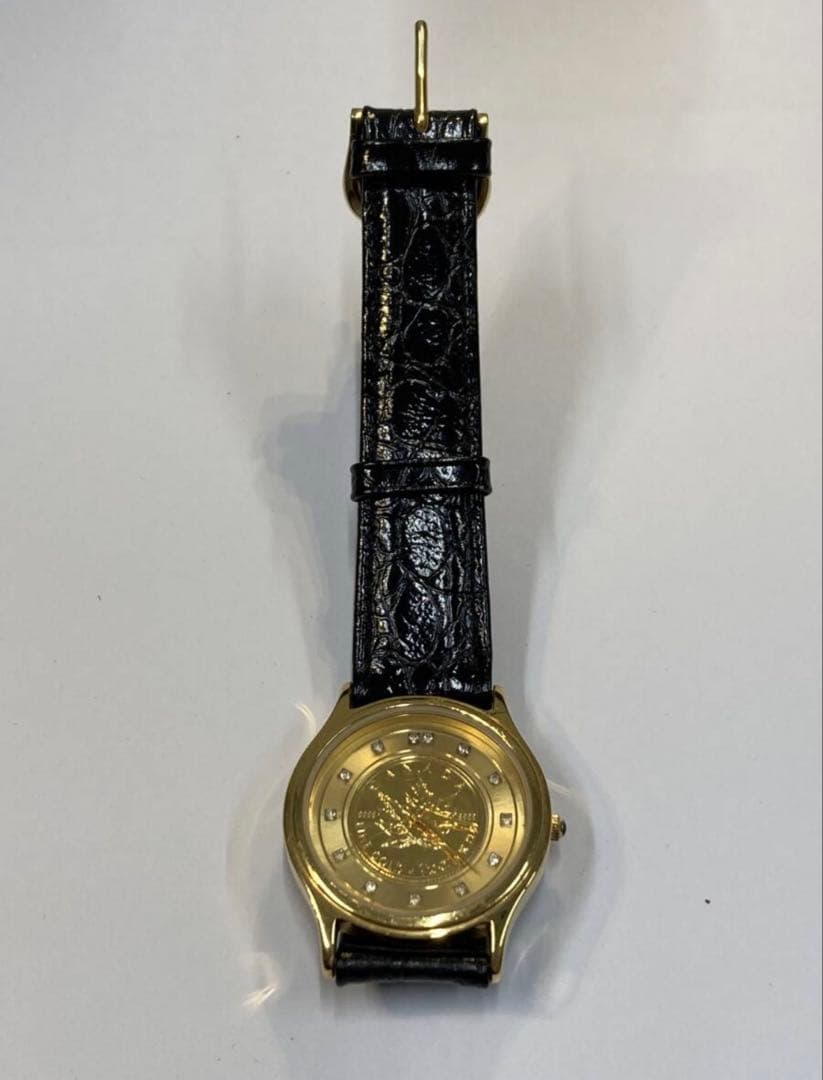 ELGIN メープルリーフ 金貨 1/10 oz クォーツ ダイヤ付き　腕時計