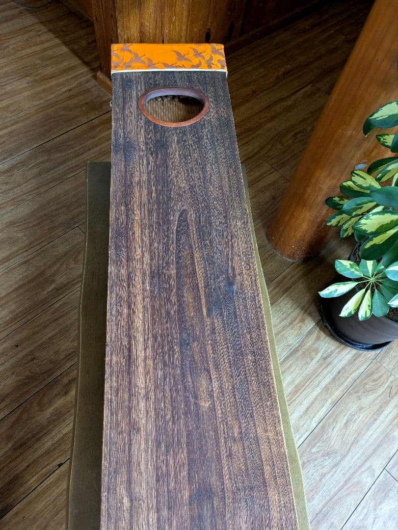 琴　和楽器　弦楽器 13弦　すだれ彫り　口絵　美木目 ケース付