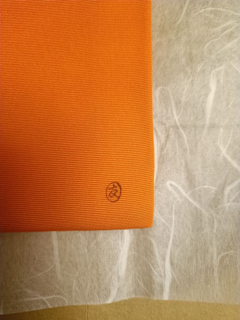 ③土田友湖作　茶道用帛紗　朱色