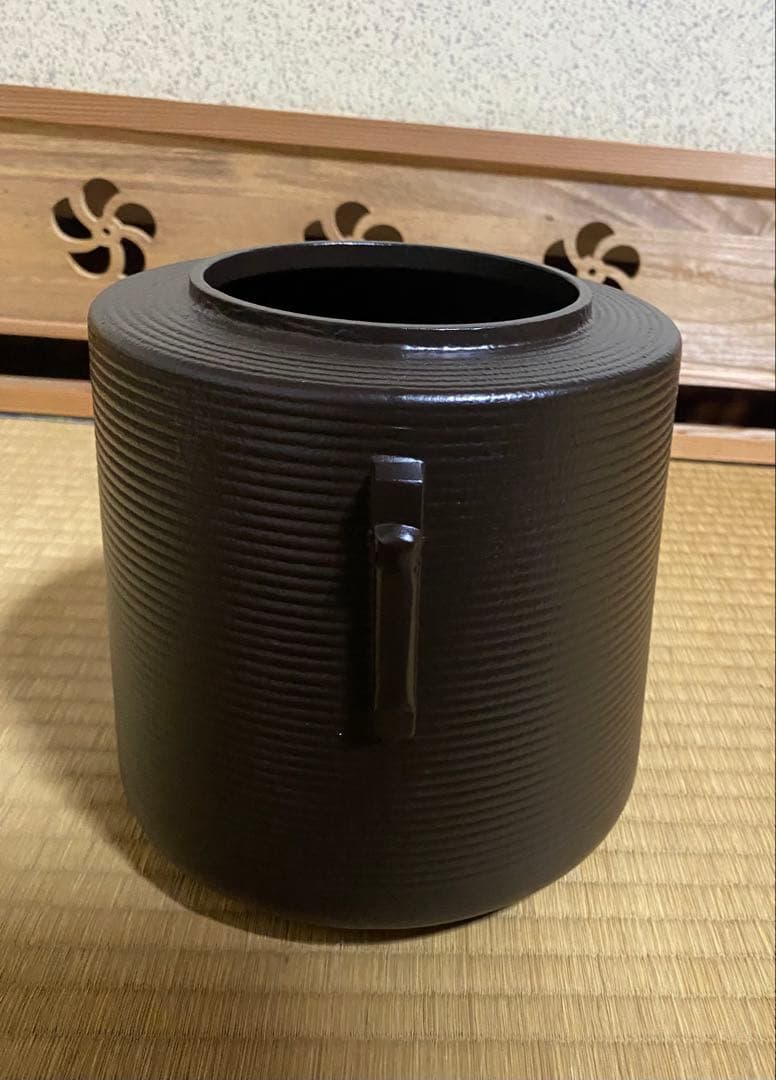 希少・早い者勝ち❗️糸目筒釜　しきの釜　錆びない　茶道具