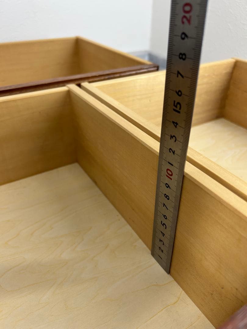 送料込み【木製電話台 サイドテーブル3段引き出し付き 高さ 約85.5cm】