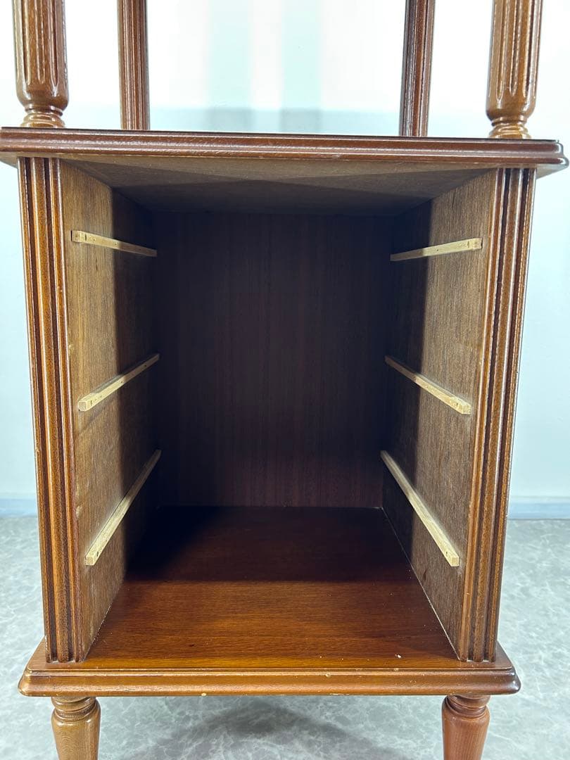 送料込み【木製電話台 サイドテーブル3段引き出し付き 高さ 約85.5cm】