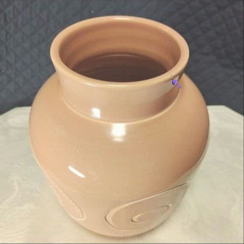 超レアー、スージークーパー、アールデコ、手彫り模様の花びん、約100年前の作品