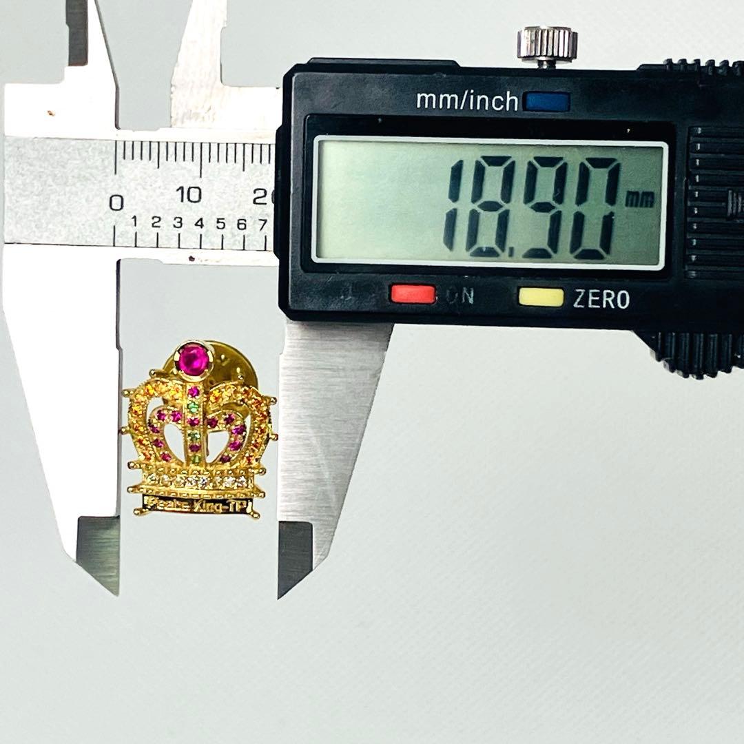 クリスティーナハン 「Peace King-TP」 K18 ダイヤ付王冠ブローチ