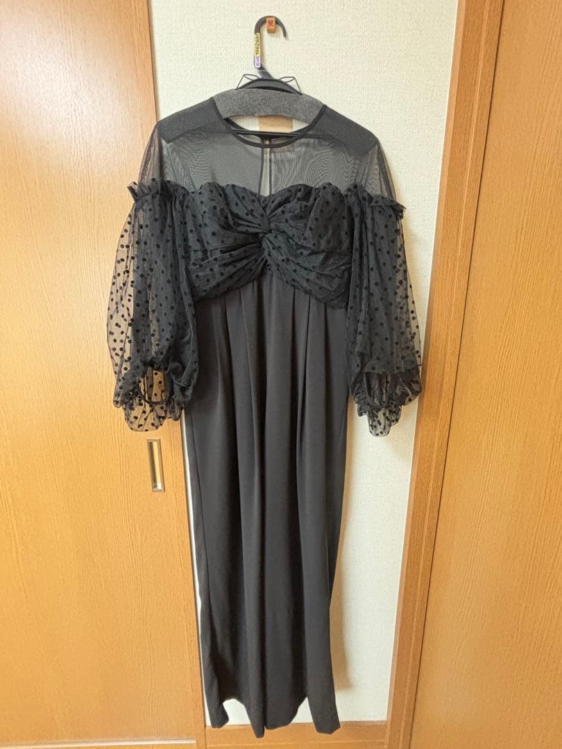 ［sasa］【ANDRESD】 flocky dot dress