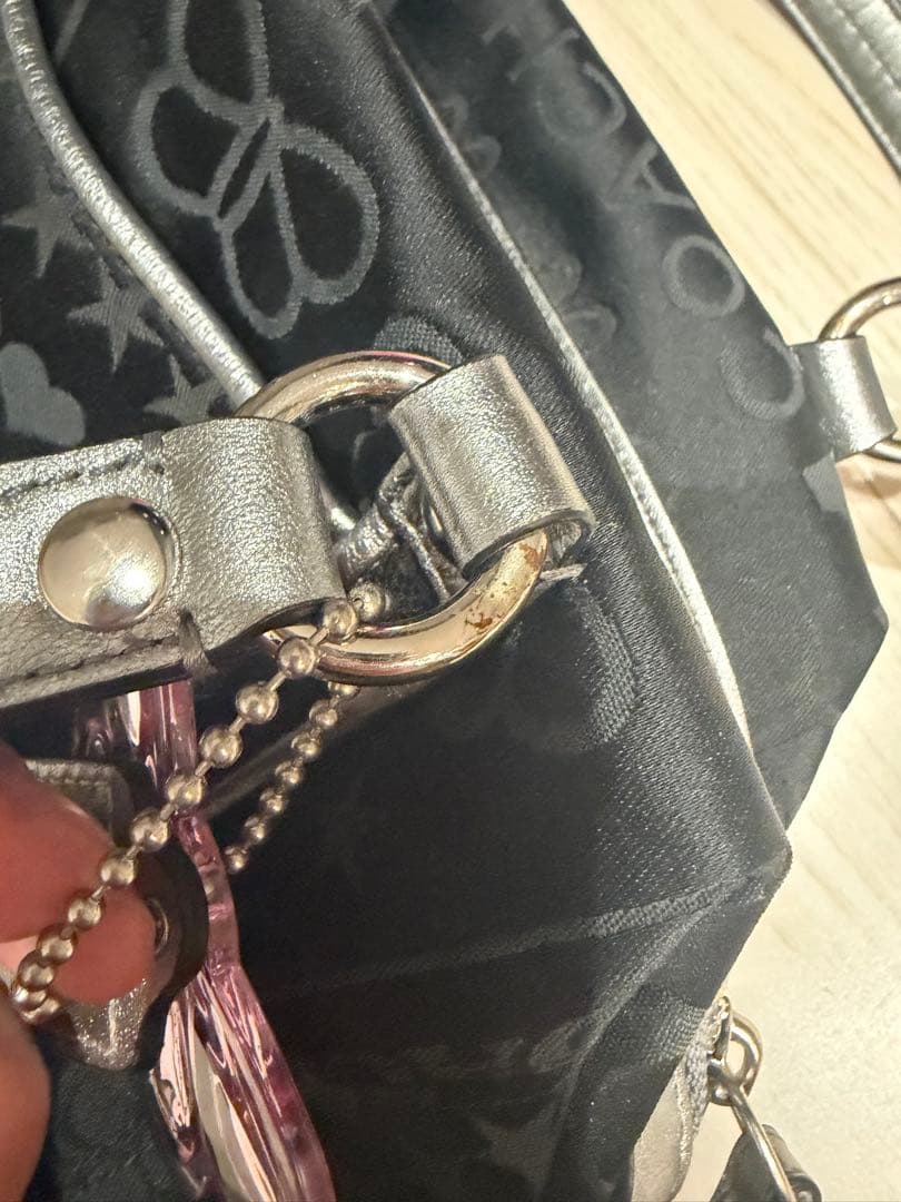 希少 COACHコーチ バンダナグリッターコンバーチブルサッチュル ハンドバッグ