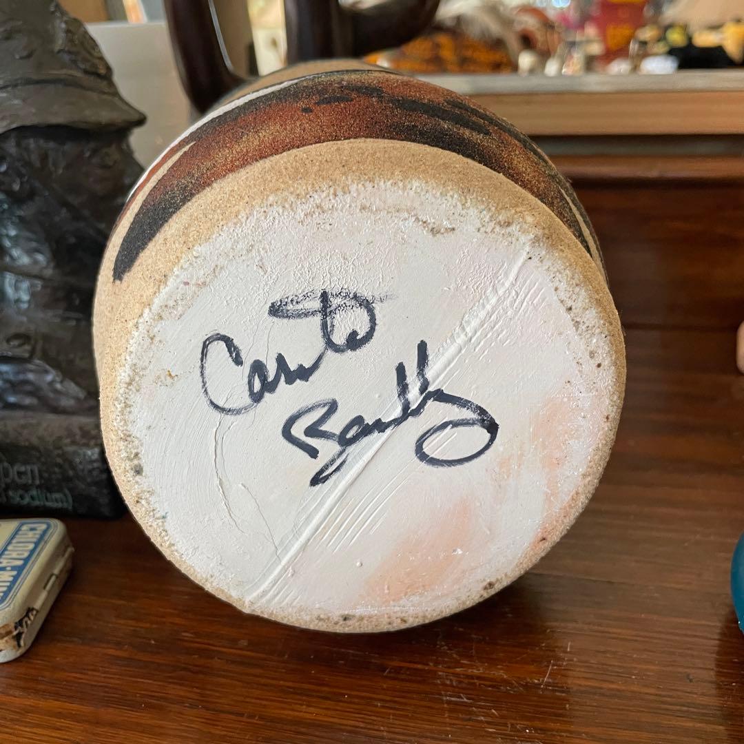 70s アリゾナ州アンティーク　サンドペイント砂絵容器　ネイティブアメリカン雑貨