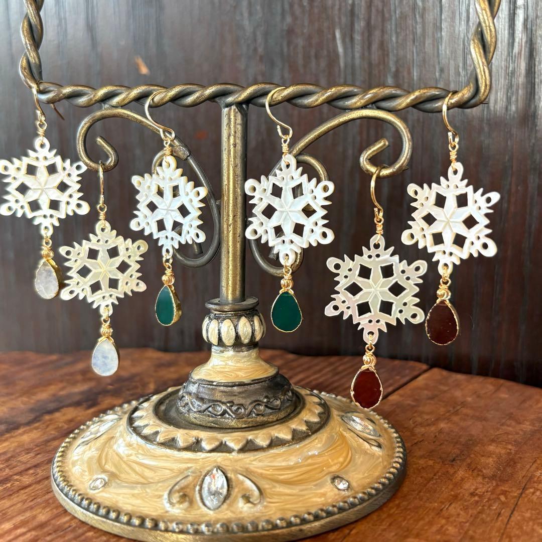 のんたん様✴︎winterイベントMOPカービング(1)❅雪の結晶＆モッカイト他