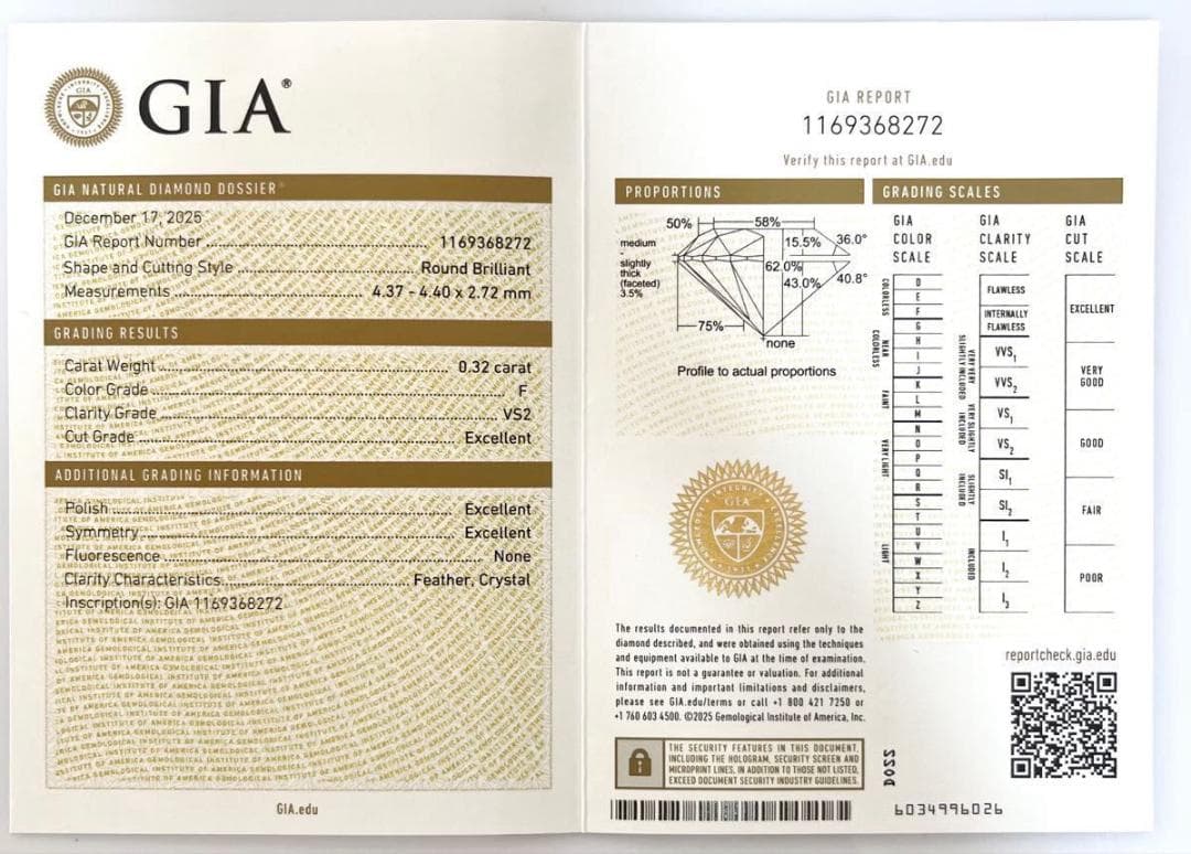 PT天然ダイヤモンドピアス 計0.6ct GIA鑑定書付き