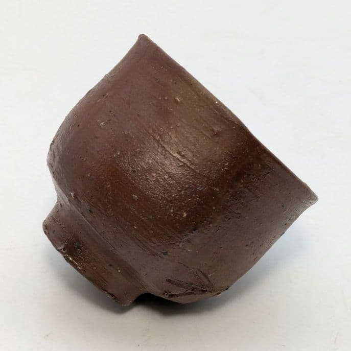 人間国宝 藤原雄 備前焼 緋襷酒呑 酒器 ぐい呑 酒盃 酒杯 お猪口 おちょこ