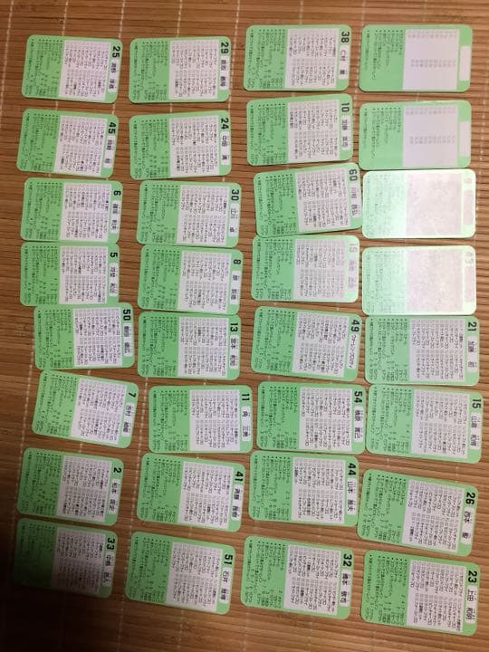 昭和　プロ野球　野球盤　カード 巨人 読売ジャイアンツ