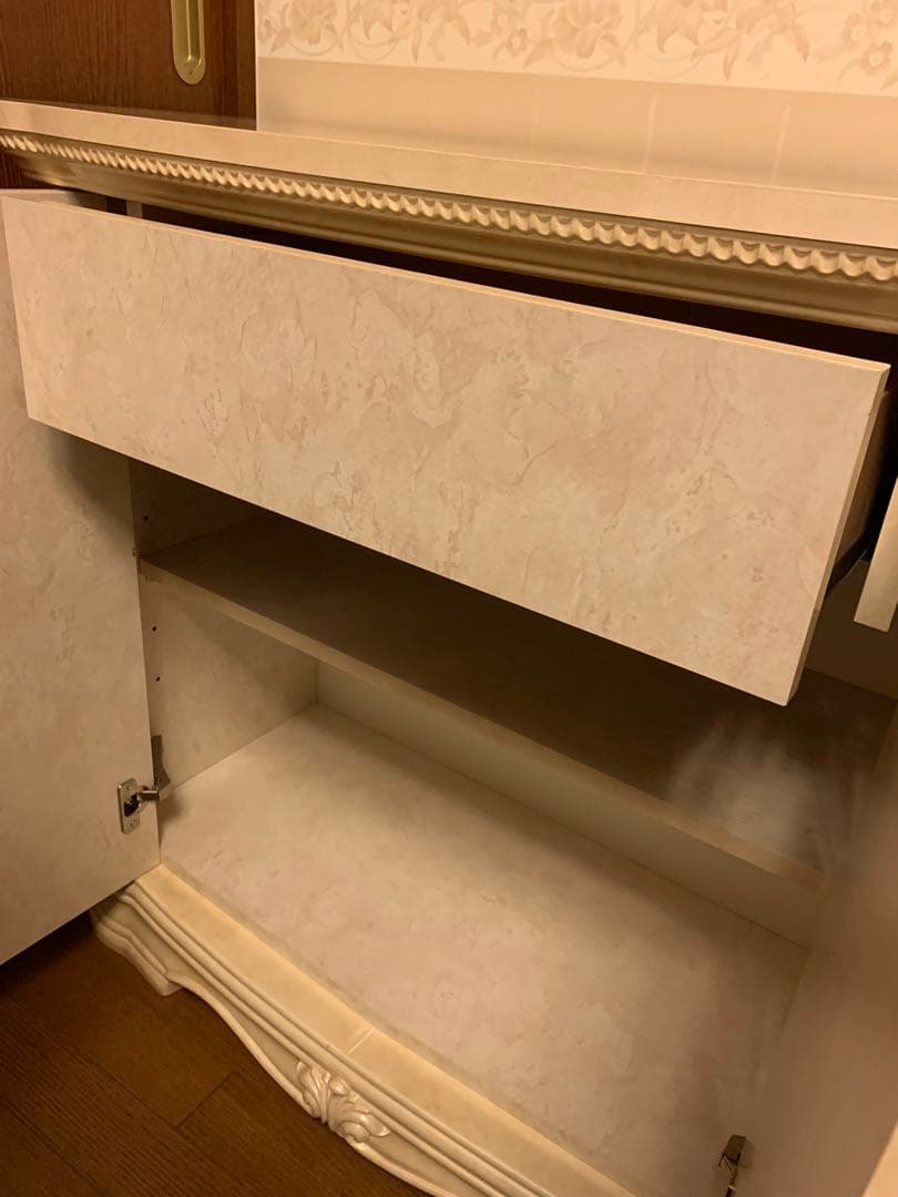 Bambi　アマルフィ　サイドボード＆ダイニングテーブル椅子４脚セット