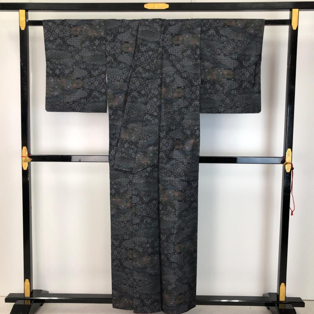 ⭐︎ 本場大島紬 カタス 7マルキ 七宝 亀甲 花唐草模様 K-5169