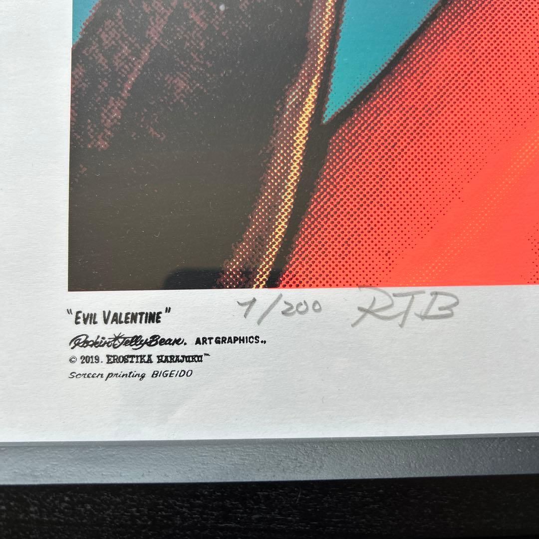 ロッキンジェリービーン EVIL VALENTINE シルクスクリーンポスター