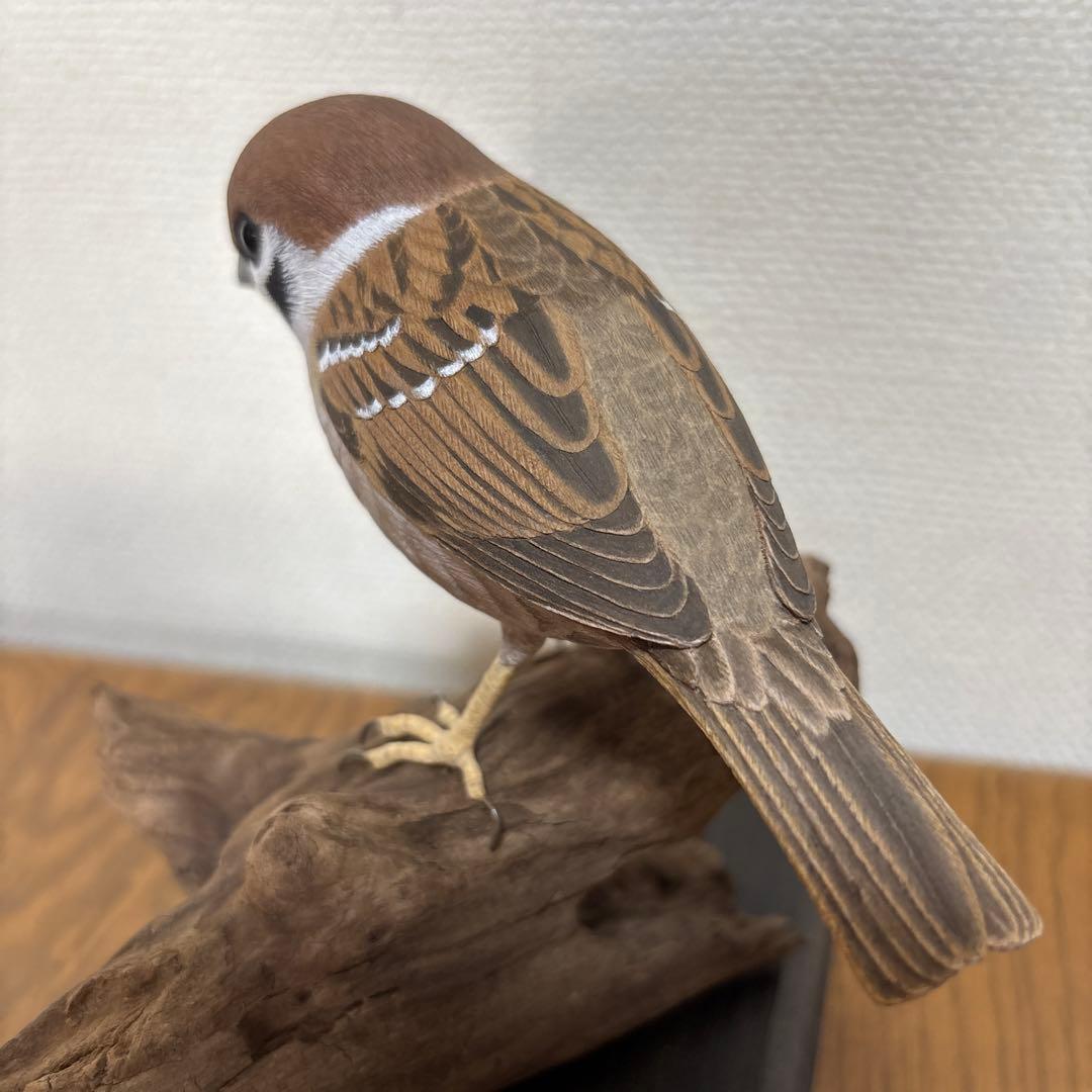 バードカービング　すずめ