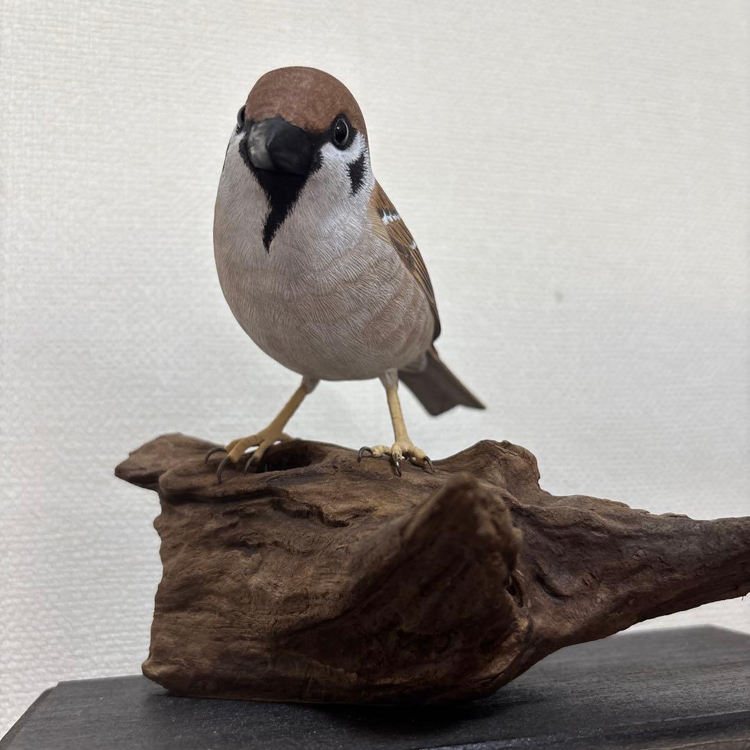 バードカービング　すずめ