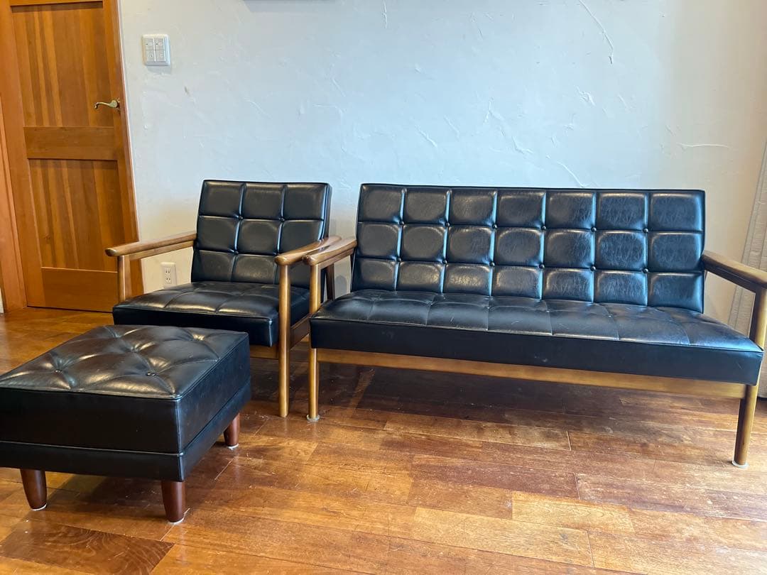 カリモク60 Kチェア　オットマン　黒　ブラック　スツール