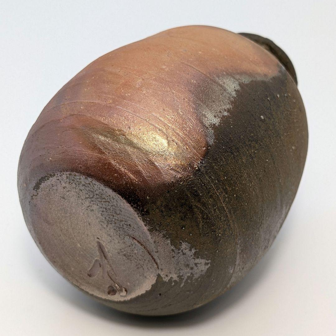 人間国宝 藤原雄 備前焼 虹彩徳利 共箱共布栞 酒器 とっくり 虹備前 食器