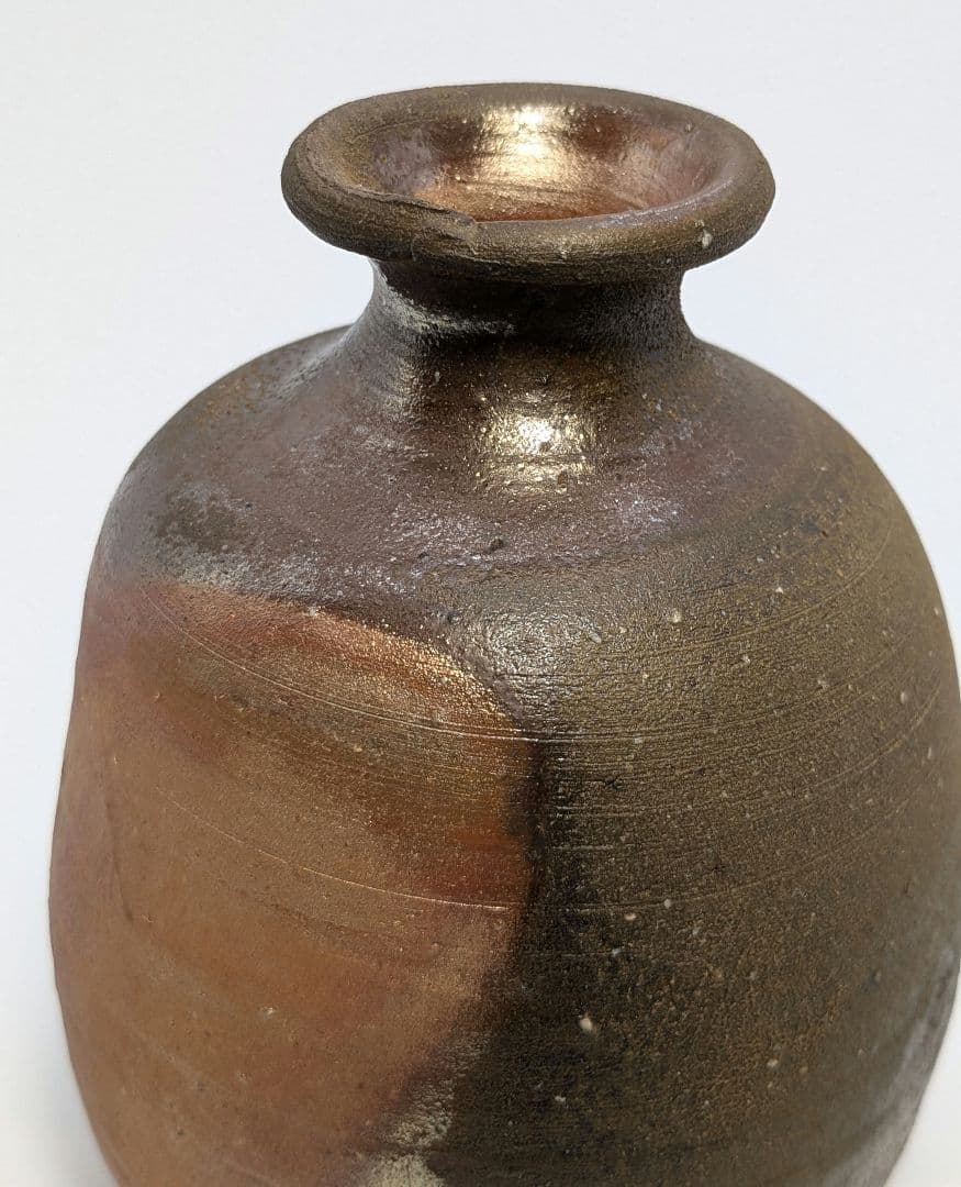 人間国宝 藤原雄 備前焼 虹彩徳利 共箱共布栞 酒器 とっくり 虹備前 食器