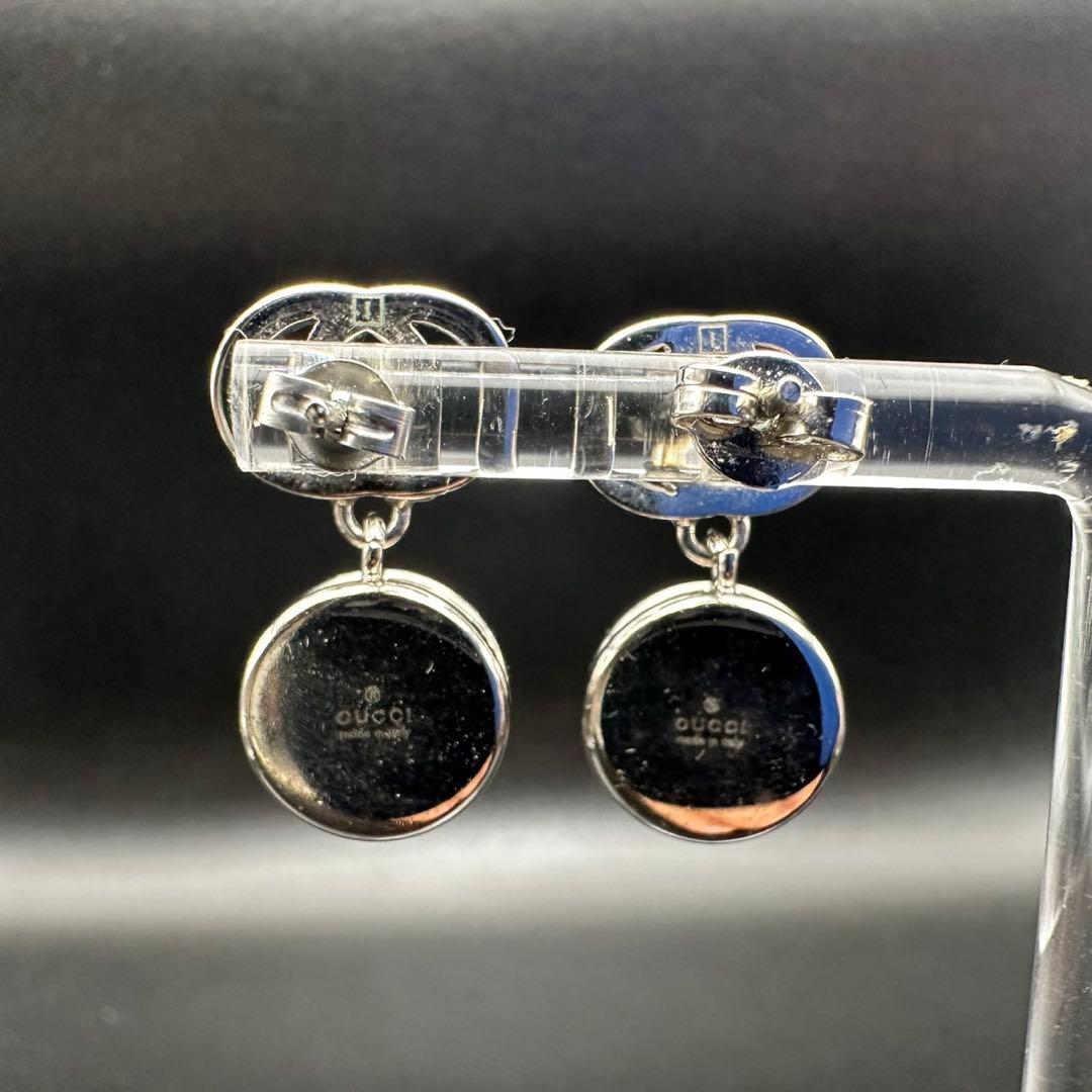 美品✨　GUCCI　グッチ　ピアス　クリスタル　インターロッキング　1571