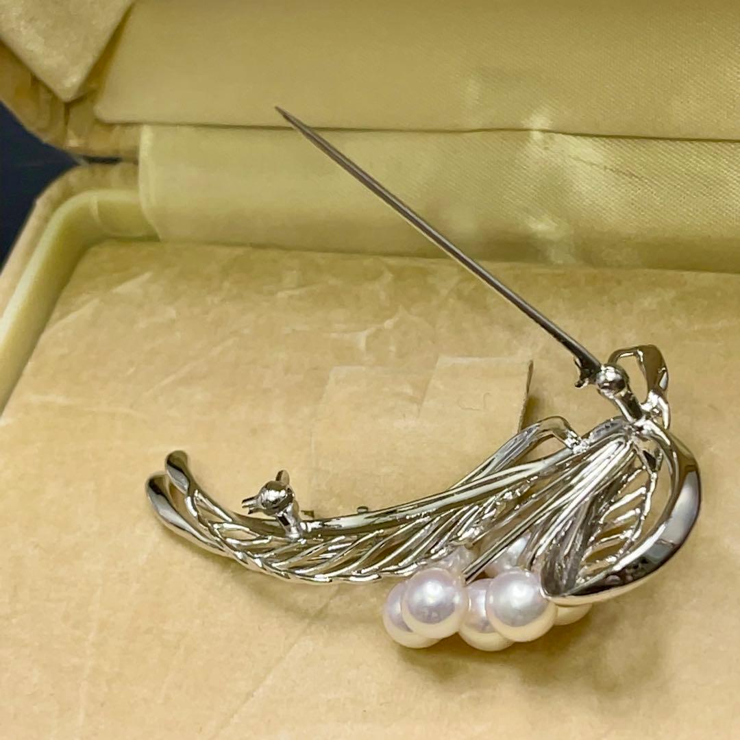 極美品！本真珠 アコヤ真珠 ペンダントトップ＆ブローチ 2way 箱付き