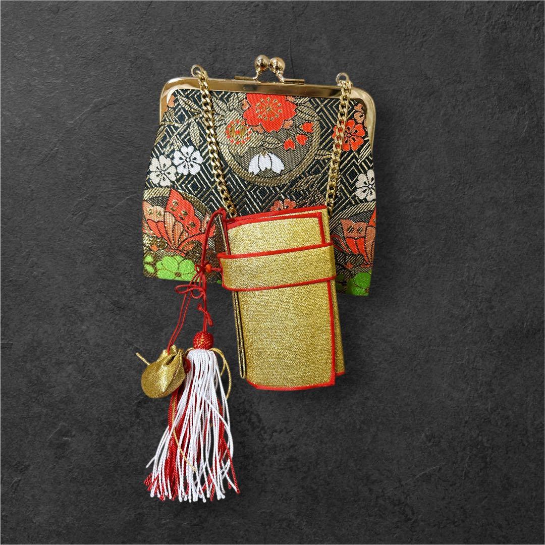 本格正絹着物♡七五三　7歳　女の子　フルセット　一式　藍色　鶴　古典柄