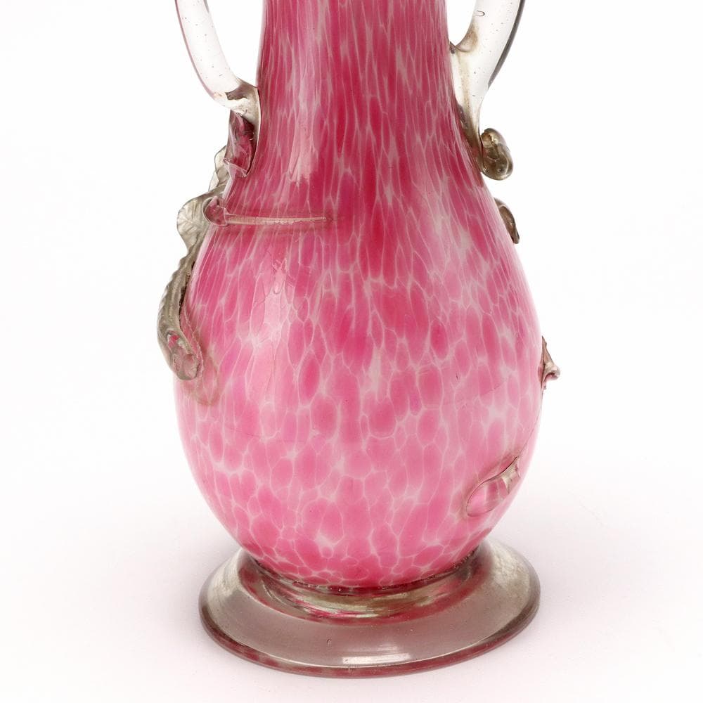 084C 大正 昭和 花瓶 吹きガラス フラワーベース アンティーク 高さ24㎝