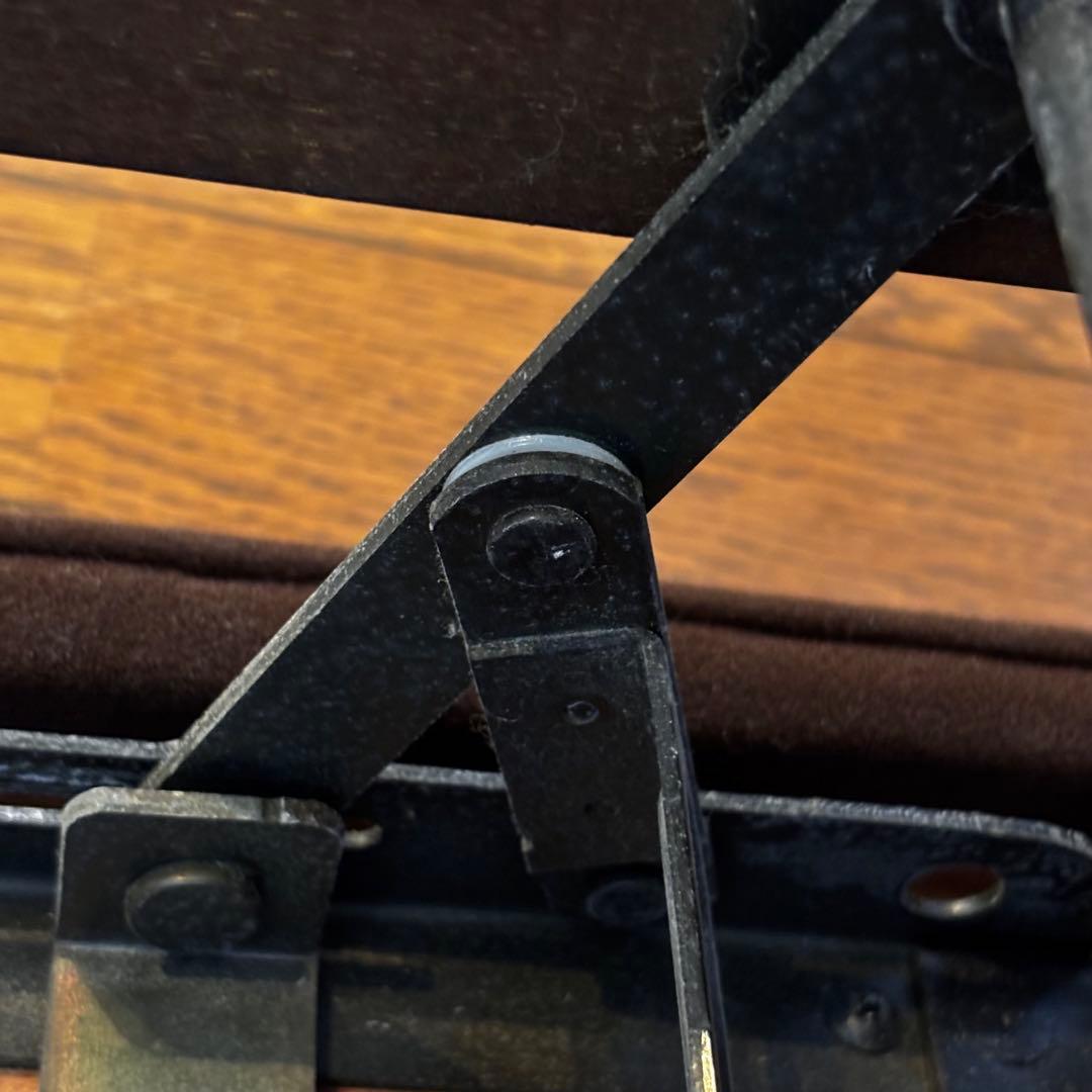 ピアノ椅子 猫脚 高低自在 調整 ブラウン 木目 ピアノ