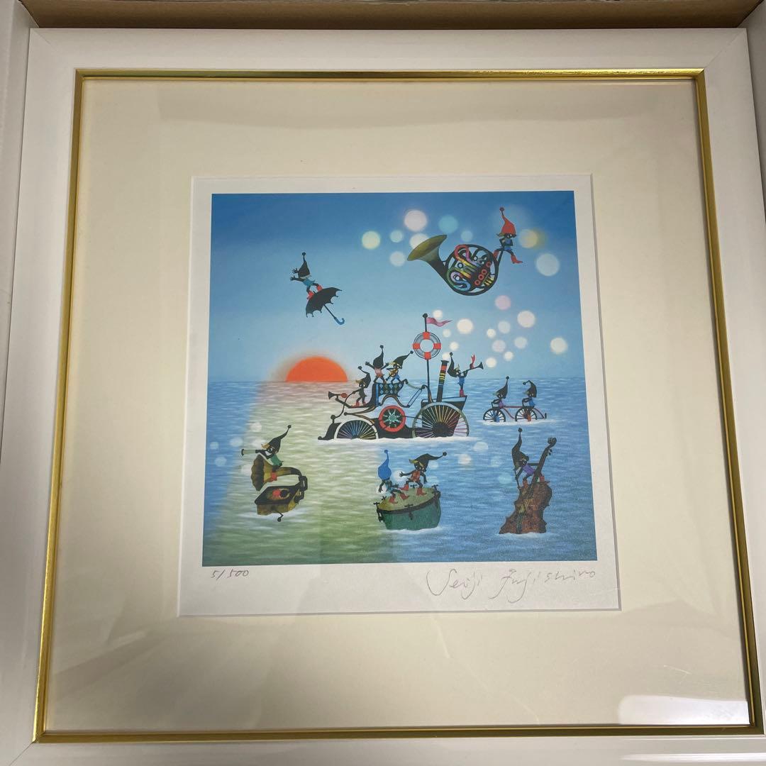 藤城清治「こびとの旅立ち」5/500