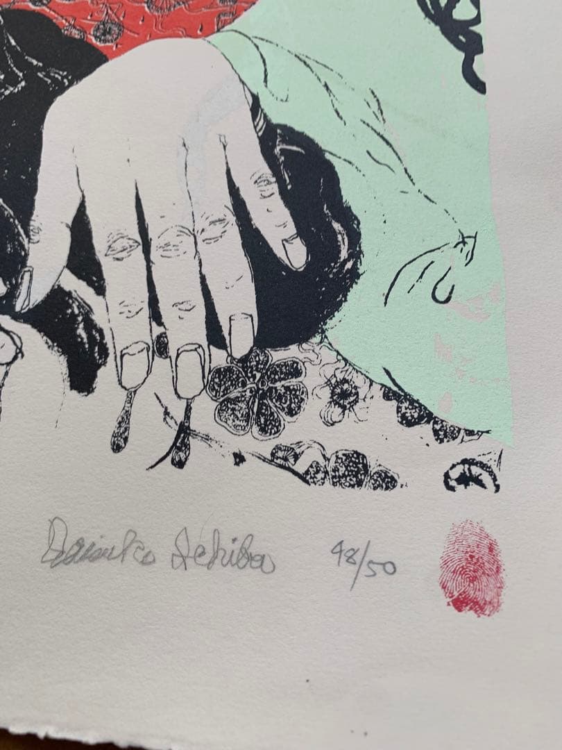 市場大介　美人画　シルクスクリーン　特大アートポスター 48/50 限定品