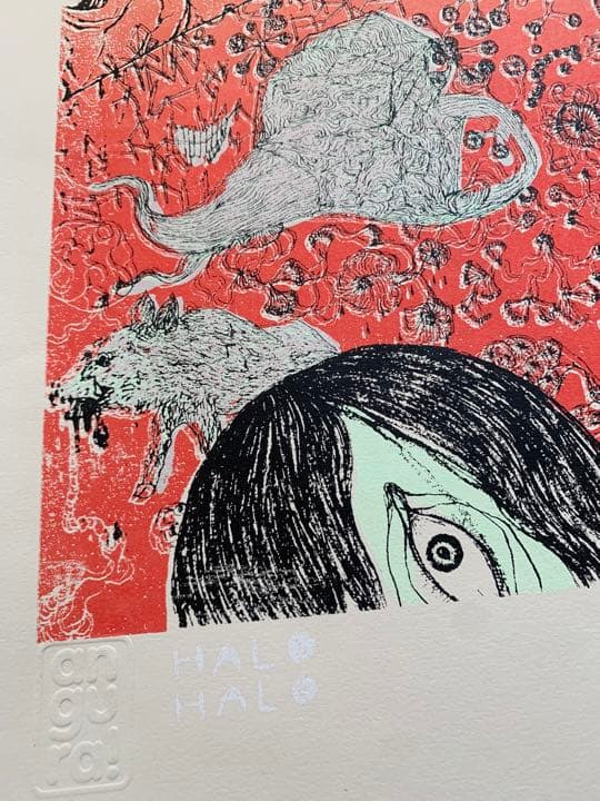 市場大介　美人画　シルクスクリーン　特大アートポスター 48/50 限定品