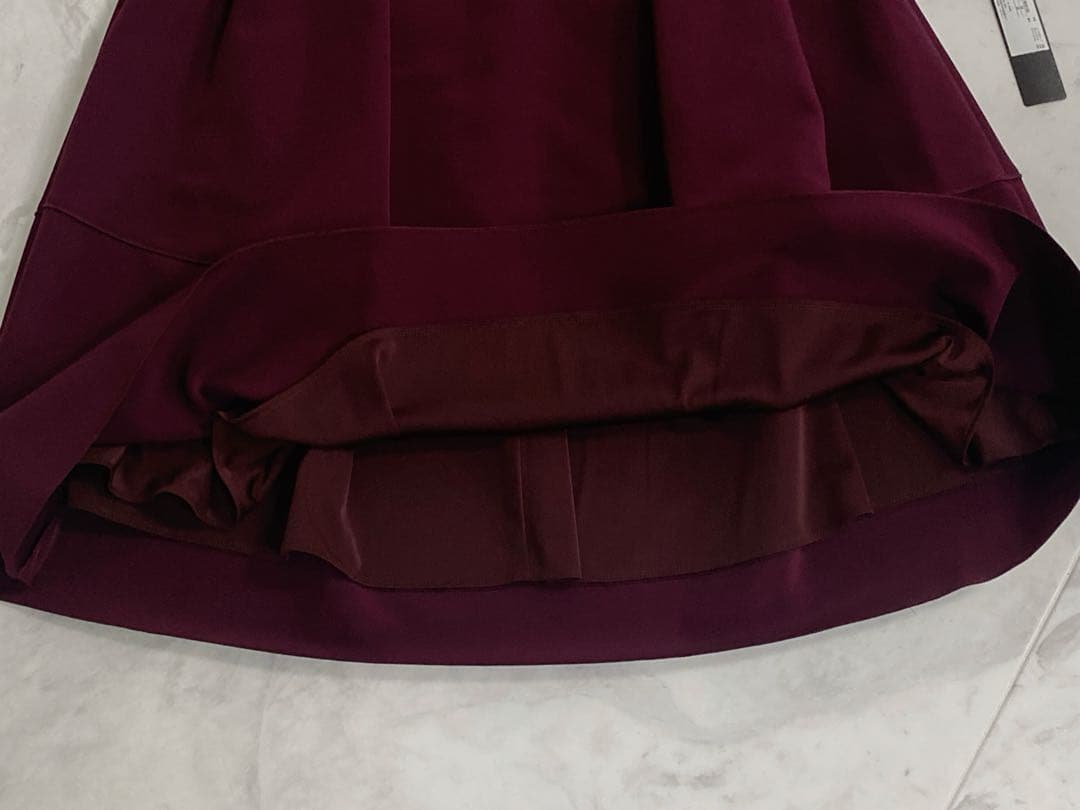 新品・未使用★FOXEY/フォクシースカート バロン 38 バーガンディ