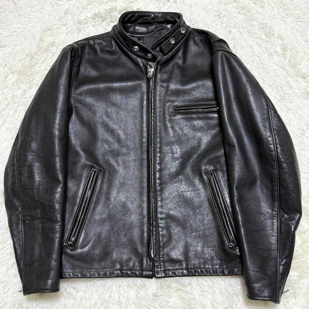 米国製40⭐️Schott ショット 641 シングルライダース カウレザー 黒