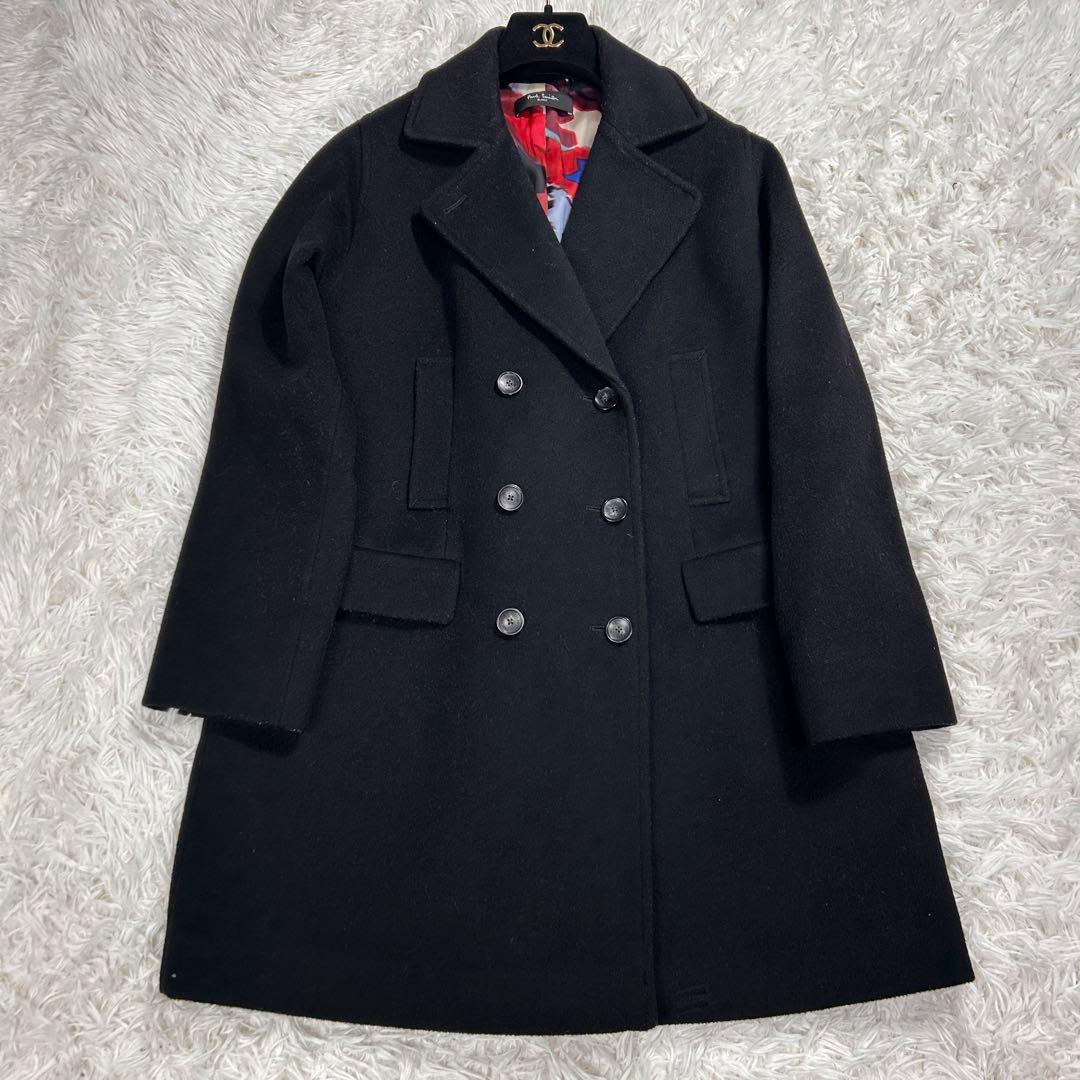 美品✨PaulSmith チェスター ロング コート 内側 千鳥マルチカラー Ｌ