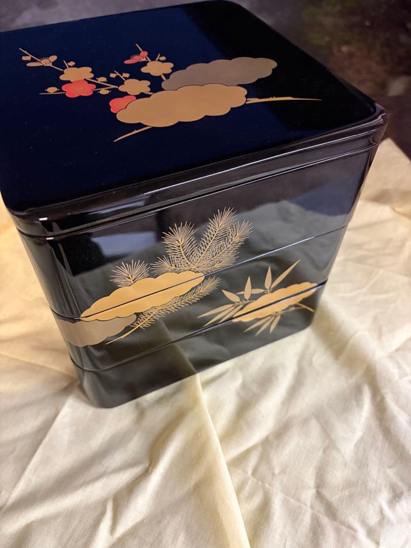 輪島塗　三段重　わじま龍作
