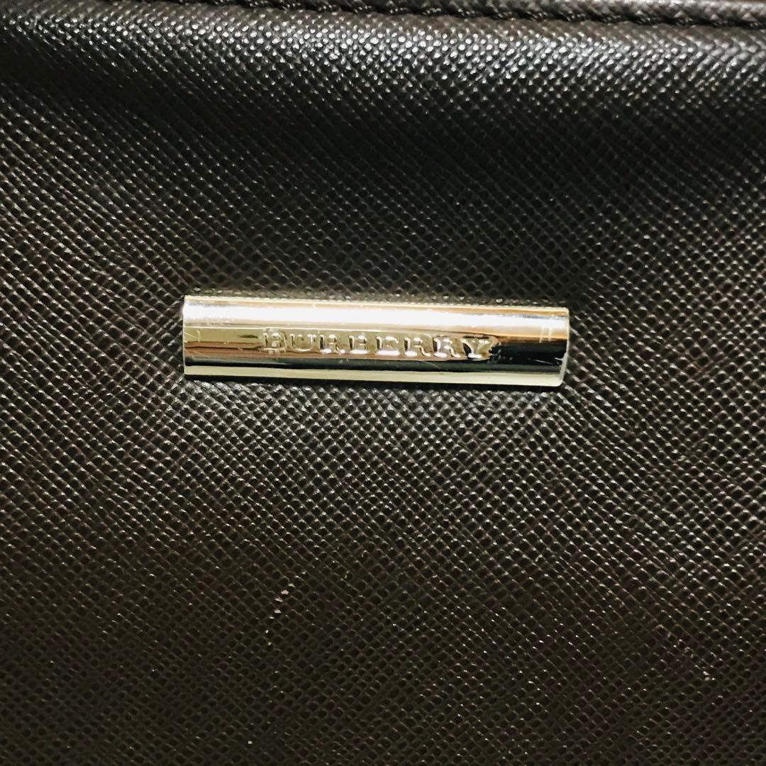 【極美品】バーバリー ハンドバッグ トロゴプレート ノバチェック 筒型 横長