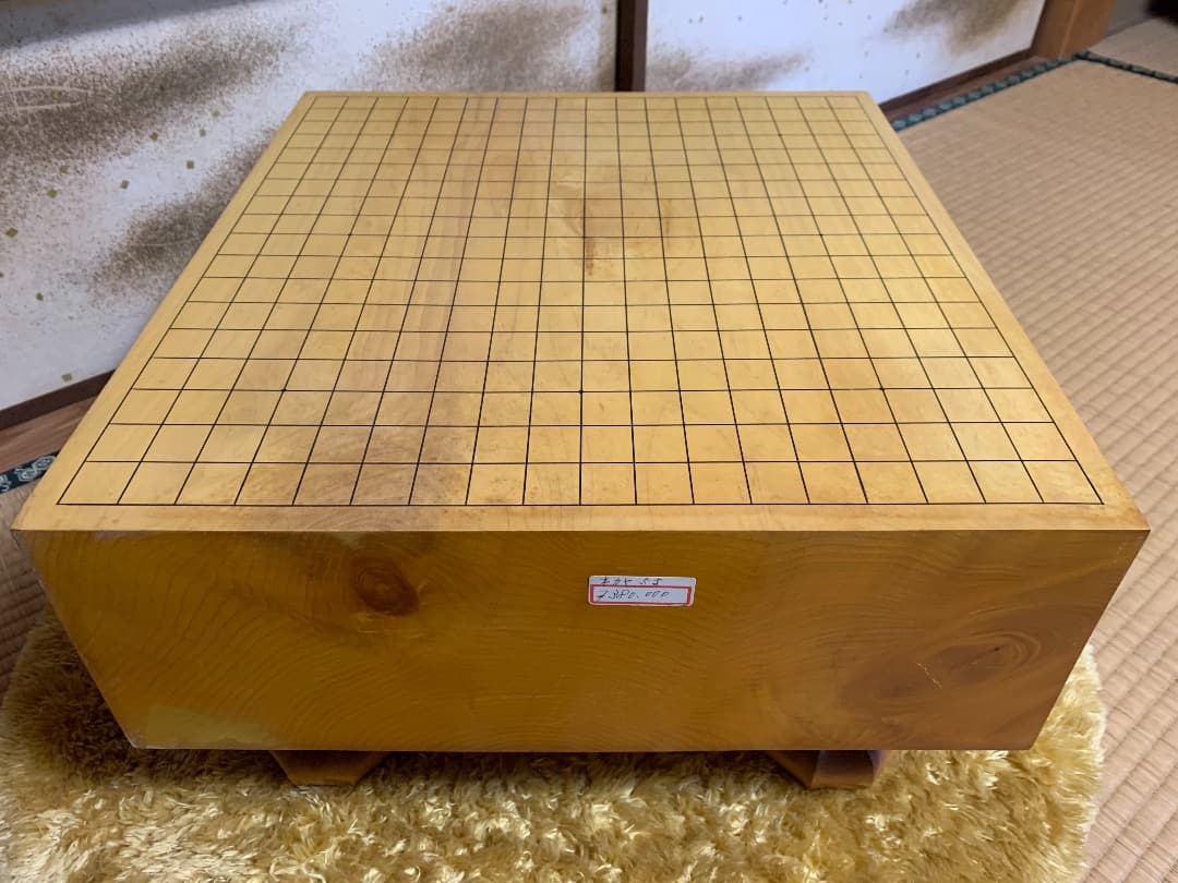 【国産】本榧　５寸　碁盤　脚付