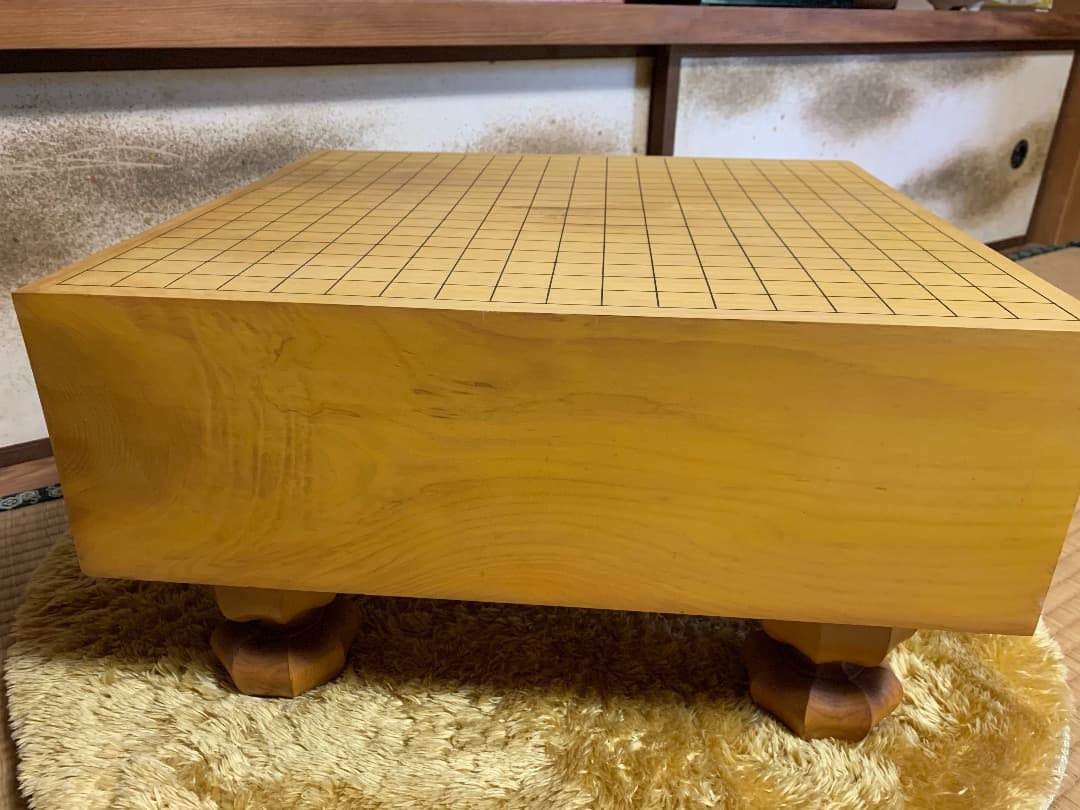 【国産】本榧　５寸　碁盤　脚付