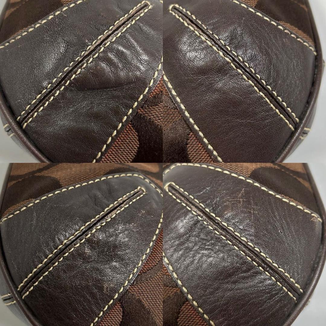 【極美品】コーチ ソーホー シグネチャー ワンハンドバッグ レザー キャンバス