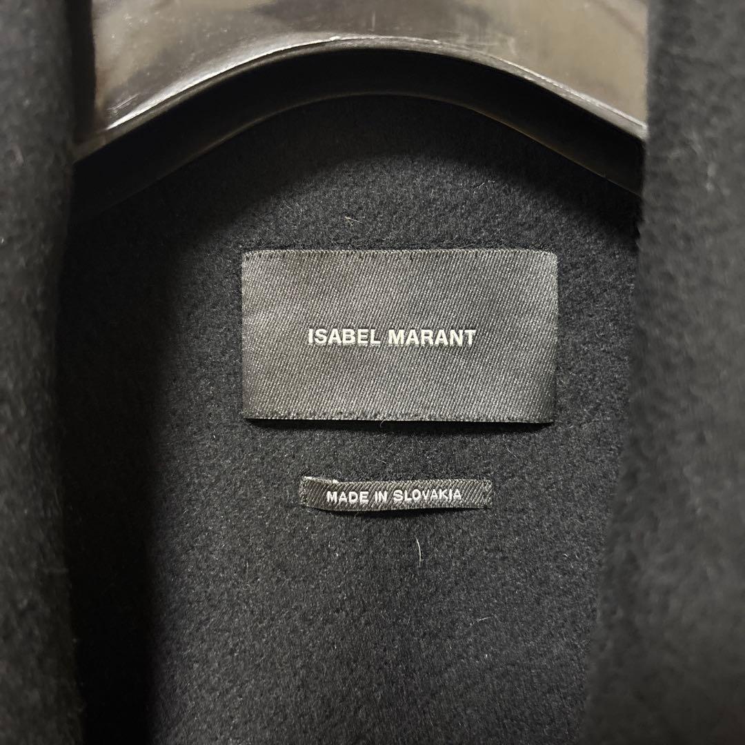 イザベルマラン　ロングコート　チェスターコート　ブラック