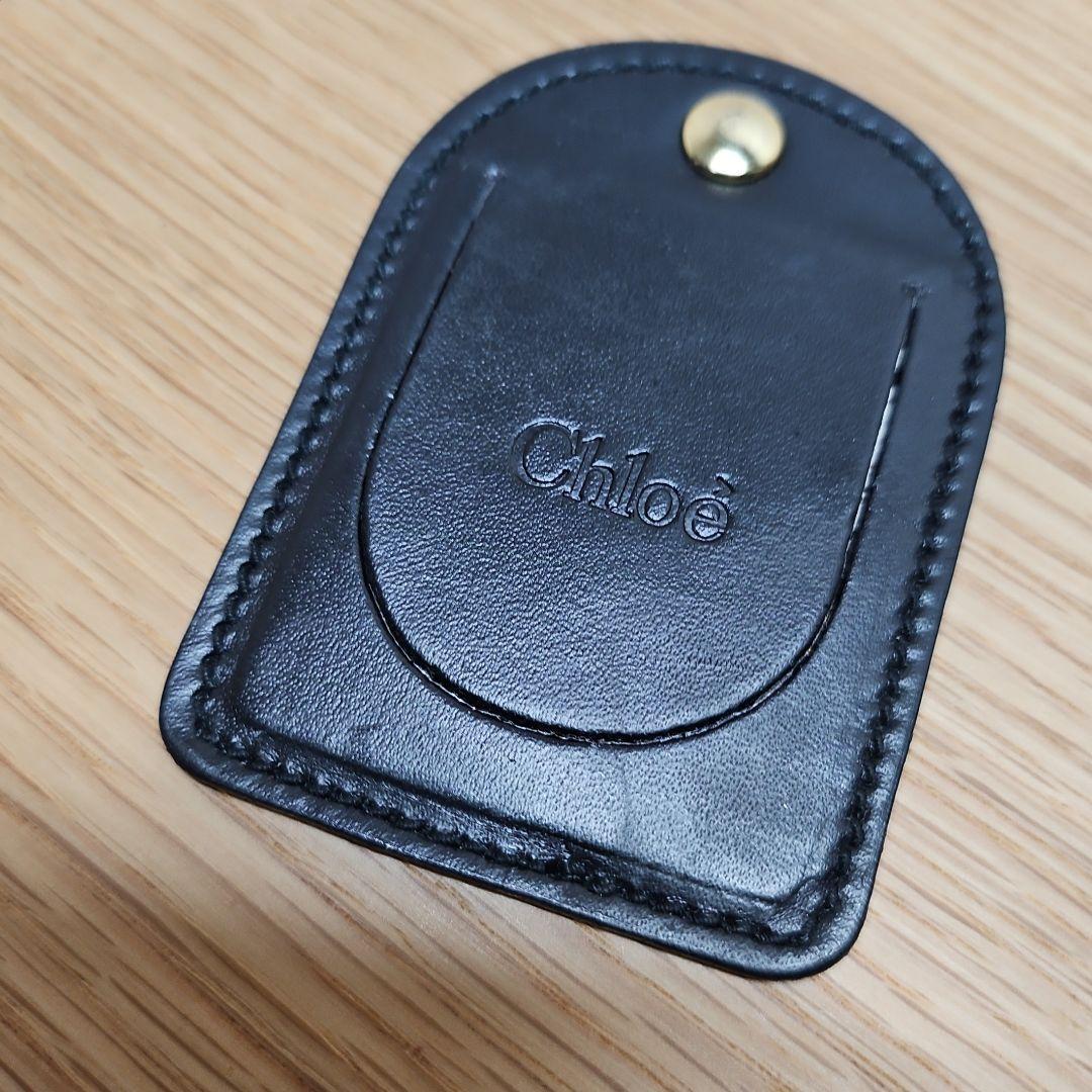 Chloe キャンバス レザー ハンドバッグ ブラック&ベージュ トートバッグ