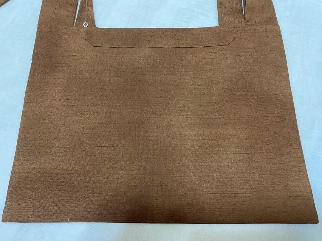 【HOLY】正絹　紬　草木手染　茶　臨済宗　1尺絡子