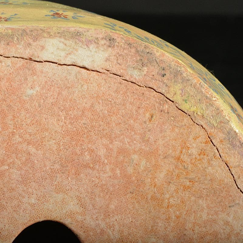 中国　景徳鎮　粉彩　布袋唐子像　置物　V　R7372