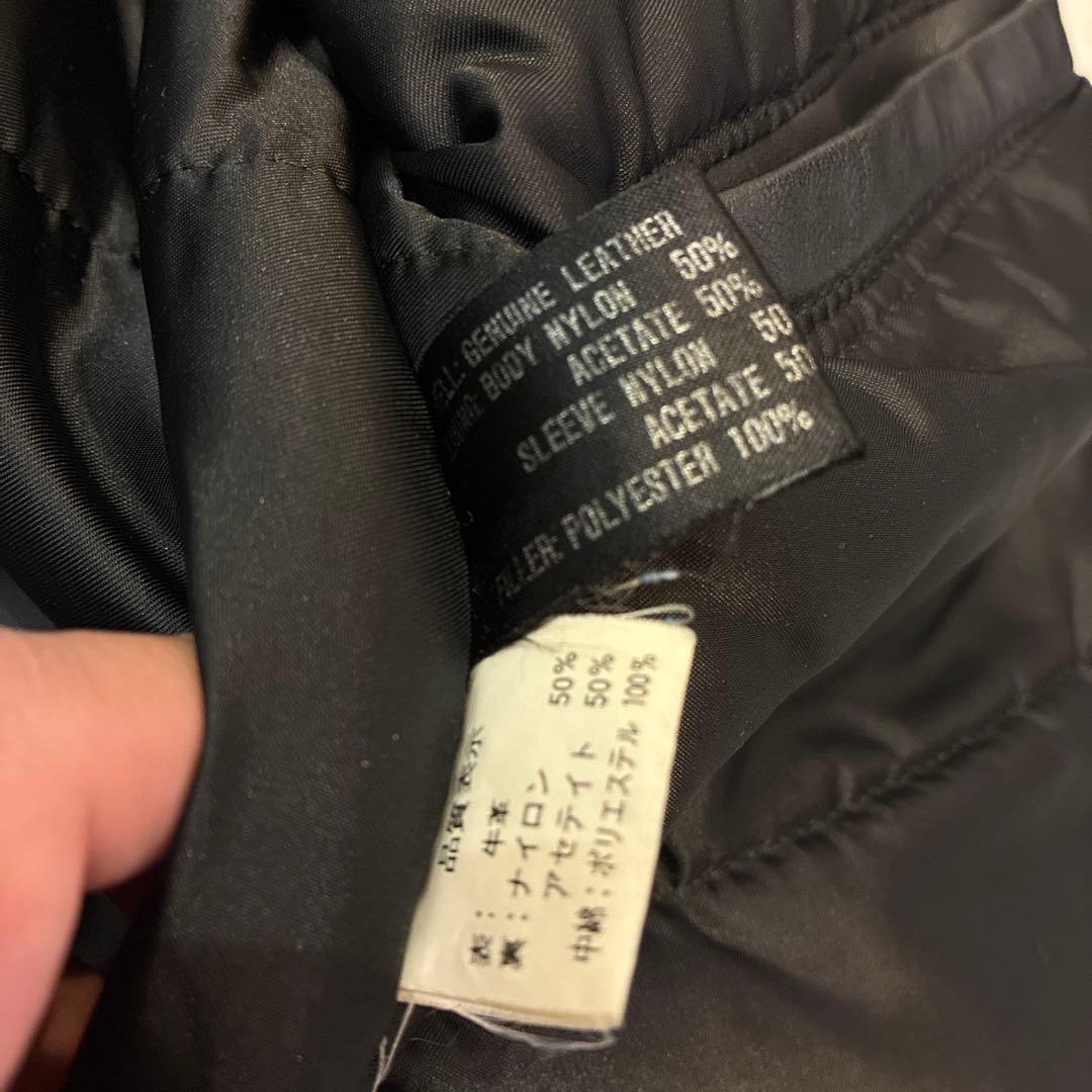 美品 ヴィンテージ レザーハンティングジャケット 本革 牛革 厚手 テック